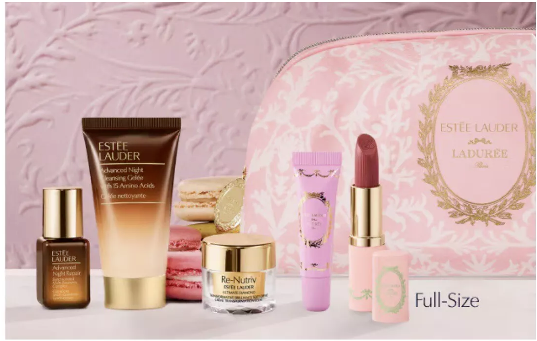 ESTEE LAUDER ラデュレ コフレセット Estee Lauder x Laduree 6 Pcs Gift Set Re-Nutriv Ultimate
