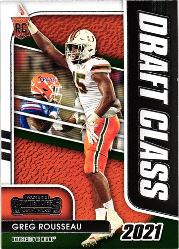 Greg Rousseau Draft 2021 Panini Contenders Draft Picks - Draft Class Greg Rousseau #34 Red ...