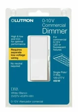 New Lutron DVSTV-453PH-WH Diva 0–10 V Commercial Dimmer Single Pole 3 Way  LED 
