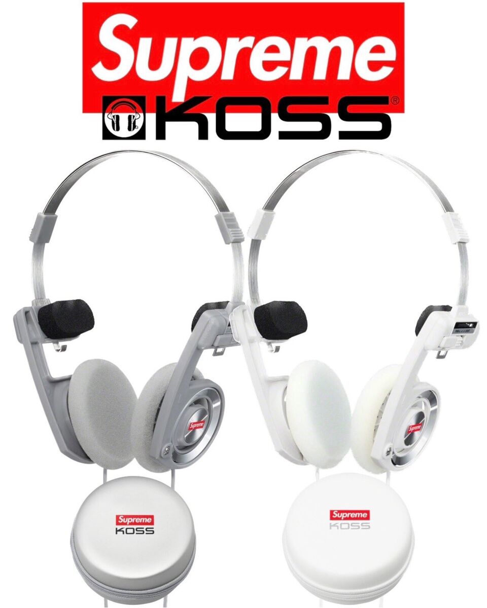 Supreme x Koss Porta Pro On-Ear Headphones / White / Sold Out