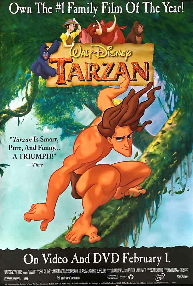 Tarzan Movie on Video and DVD Poster -- 26" x 40" -- ORIGINAL, NEW | eBay