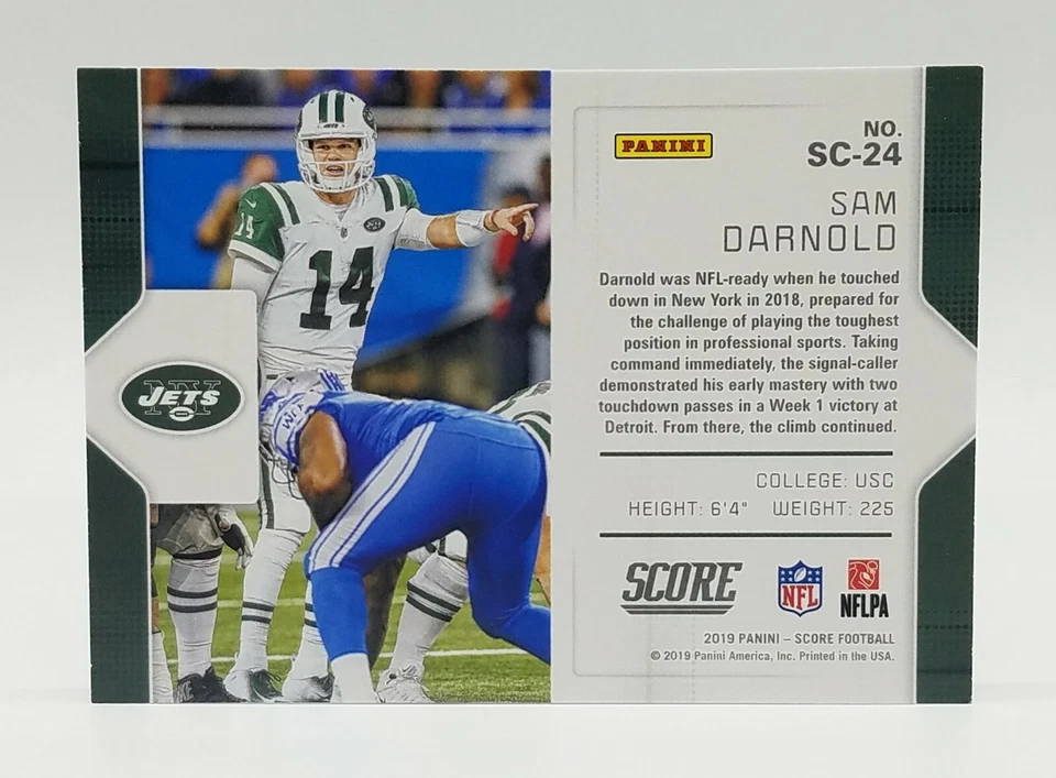 2019 Score Sam Darnold Red Parallel Signal Caller #SC-24 New York Jets 🔥🔥 - Image 2 of 2