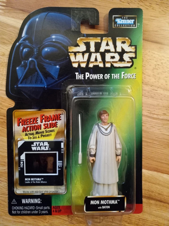 Figura de acción Star Wars Mon Mothma Freeze Frame Power of the Force 1998 nueva en caja Foto 3 de 4