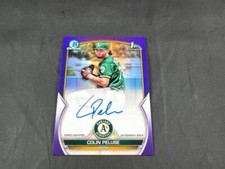 2023 BOWMAN CHROME COLIN PELUSE 1ST PURPLE REFRACTOR AUTO 190/250 #CDA-CPE