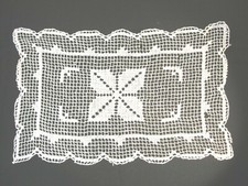 "Needle Lace" Hand Made Table Scarf/Doily from The Netherlands