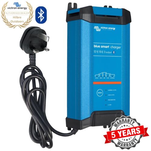 VICTRON IP22 12/15 BLUESMART BATTERY CHARGER 3 OUTPUT 12V 15A CAMPER MOTORHOME - Picture 1 of 5