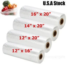 1 Roll 350 Bags Plastic Produce Clear Bag On Roll Kitchen Food Fruit Storage US