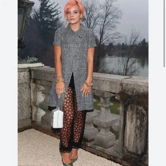 Abito giacca tweed Chanel grigio