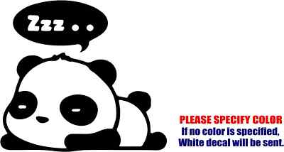 Cute Sleeping Panda Vinyl Decal Sticker Car Truck window B umper Various Sizes