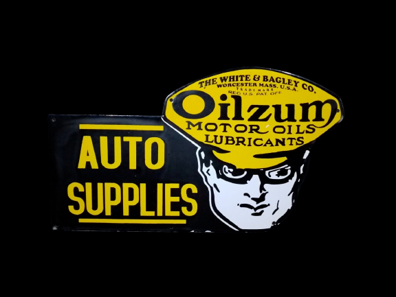 Porcelain Oilzum Motor Enamel Metal Sign Size 30