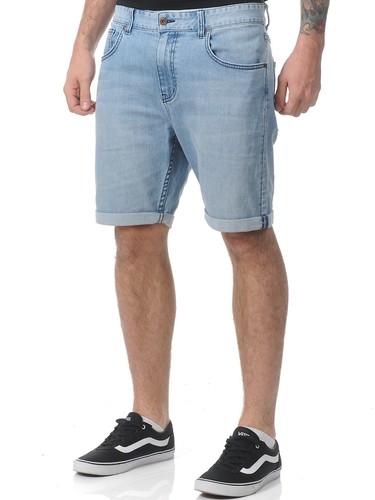 Pantaloni Jeans Corti Uomo Globe Goodstock Denim Walkshort Garage Wash - 第 1/2 張圖片