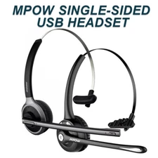 Mpow Office Trucker Bluetooth Headset Noise Cancelling Wireless Headphone w/ Mic