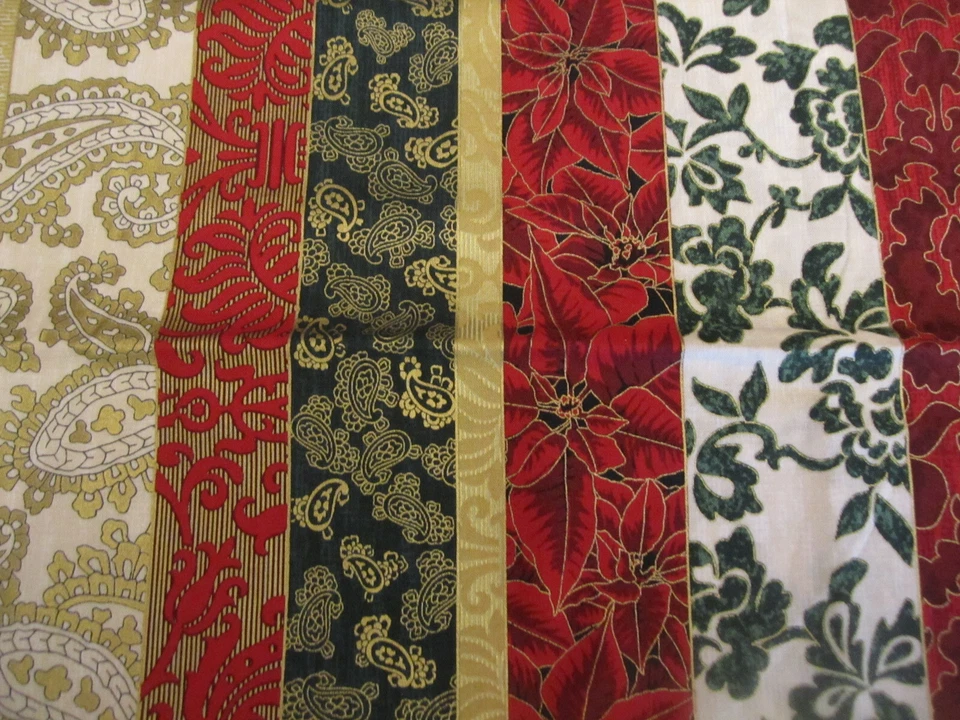 Хлопок FAbric Hoffman грушевое дерево поздравления разноцветный в полоску 1 ярд x 44 - Изображение 2 из 4