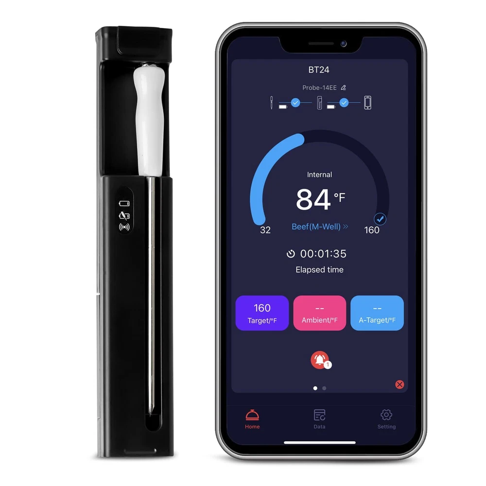 Wireless Meat Thermometer for Grill, 500Ft Remote Range BlueBooth Meat Thermo... Wireless Meat Thermometer for Grill, 500Ft Remote Range BlueBooth Meat Thermo...