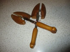 VINTAGE PAIR Rochester Co. Shoe Tree Farrel Creek Steel Brand Wooden Stretcher