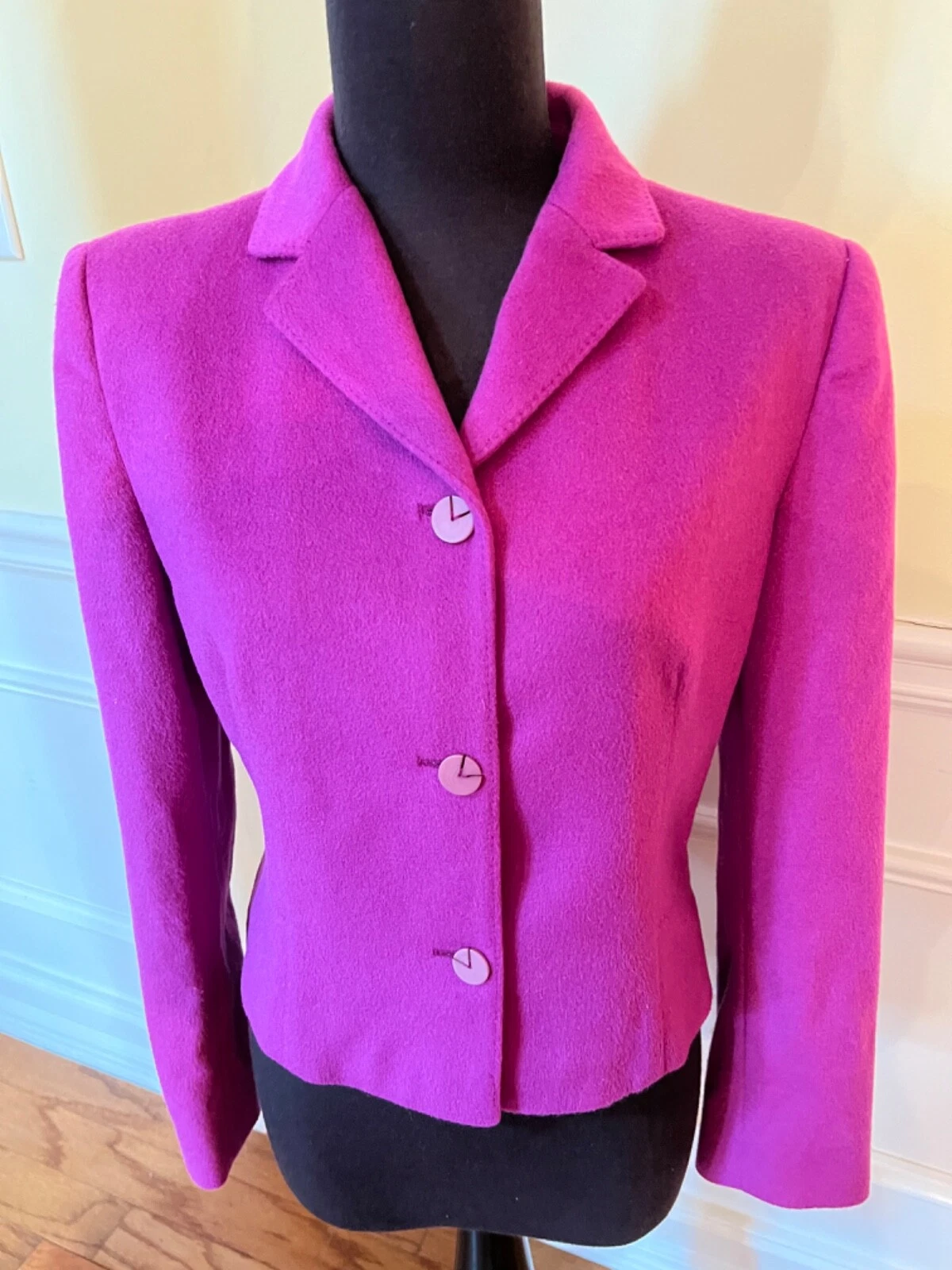 Giacca Italia Valentino viola lana cashmere taglia 4