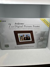 GiiNii 7-Inch Artforme Digital Picture Wood Frame 1000 Pictures GN-705W NIB