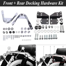 Quick Detach Sissy Bar+Tour Pack Mount Rack Docking Kit For Harley Touring 97-08