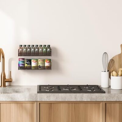 Deco Brothers Wall Mounted Single Tier Mesh Hanging Spice Rack