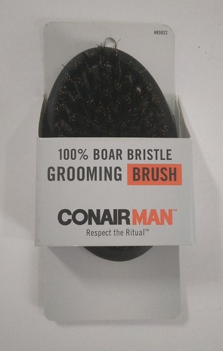2 Pack Conair Man 100% Boar Bristle Grooming Brush Respect The Ritual - Picture 3 of 6