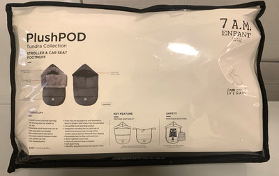 7 A.M. Enfant Tundra Collection PlushPOD Stroller Car Seat Footmuff 0-18 Mo. NEW