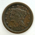 Photo of a 1853-P Large Cent from an eBay listing that sold on Jul 21, 2026