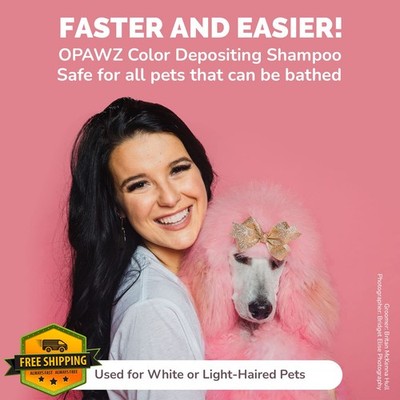 OPAWZ Vivid Pink Color Depositing Shampoo Dog Cat 16.94oz Safe Dye