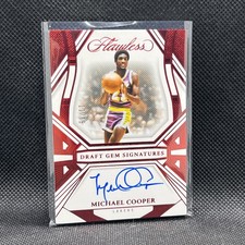 2023-24 MICHAEL COOPER #11/15 PANINI FLAWLESS Ruby Draft Gem SIGNATURES AUTO