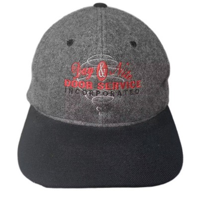 Headmaster Baseball Cap Gray Black One Size Slideback Wool Door