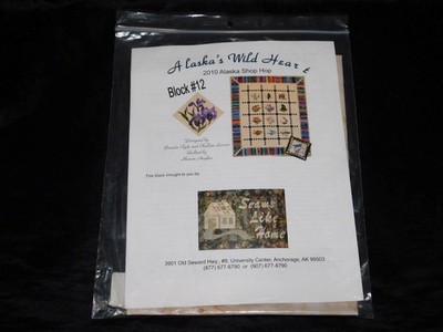 Alaska Iris Flower Quilt Block Kit Seams Like Home Alaska's Wild Heart Number 12
