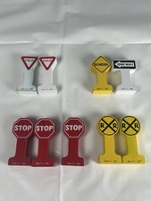 Lot Of 9 Thomas Wooden Train And Street Signs 1996-1999