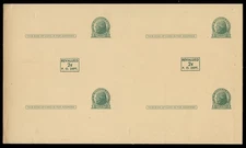 SCOTT #UX41 BLOCK OF 4 CARDS, UPSS #S57i, VERTICAL PAIRS