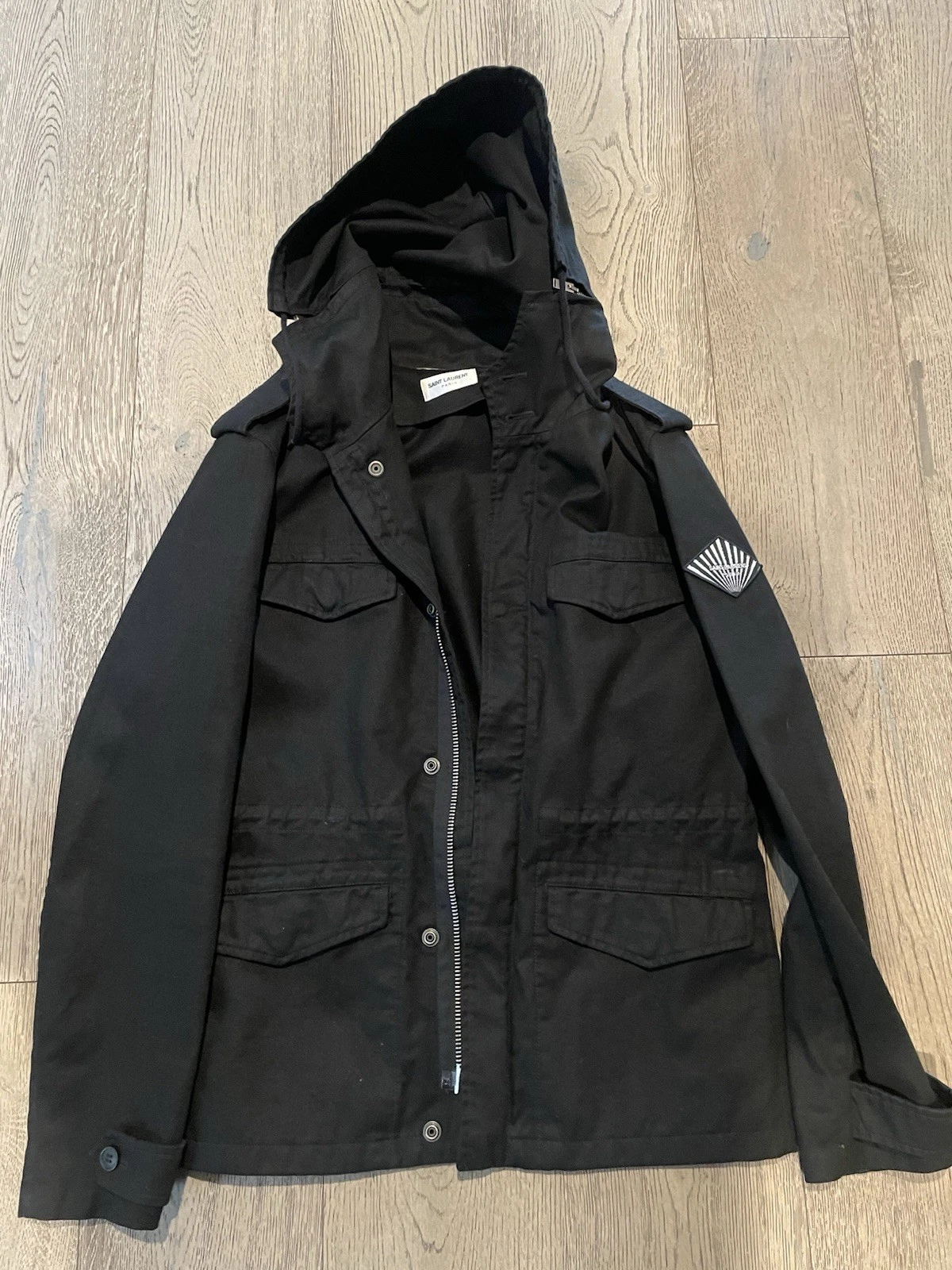 SAINT LAURENT (YSL) Parka militare Saint Laurent Gabardine taglia 48