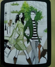 1 X SWAP/PLAYING CARD HAPPY COUPLE WITH DIOR SHOPPING BAG
