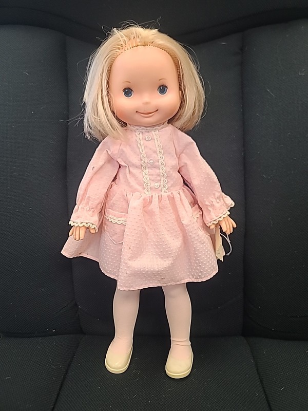 Vntg 1970 FisherPrice My Friend Mandy Doll 16" w/Pink Dress, Tights,Shoes,#20141