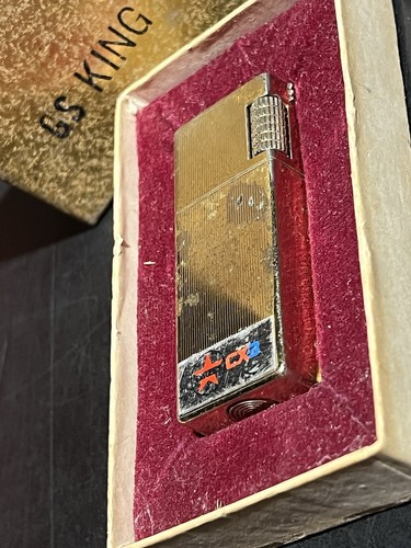 Vintage 1970’s Caltex CX.3 GS KING Gold Plated Gas Lighter In Original Box rare - Picture 3 of 9