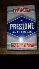 Vintage EVEREADY PRESTONE ANTI FREEZE 1 GALLON SQ CAN 1951 to 1953 VGC to Exc.