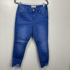 No Boundaries Juniors Size 13 Mid Rise Sculpting Skinny Jeans Raw Hem