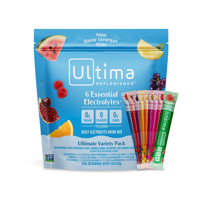 Ultima Replenisher Daily Electrolyte Powder Ultimate Variety Pack 36 Stickpacks