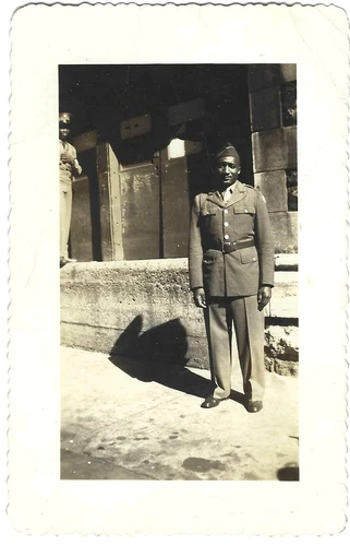 Vintage WWII Era Snapshot Photo~ID'd African American Soldier~Black Military