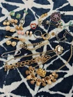 Vintage Estate Costume Jewelry Lot - 25+ Pcs-Cameo, Rhinestone Spider, Skier, Or