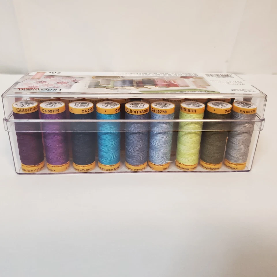 Gütermann 26 Spool Assorted Color Cotton Thread with Box Case USA - Image 4 of 4