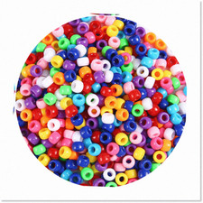 Medium Pack of Multi-Colored Plastic Pony Beads