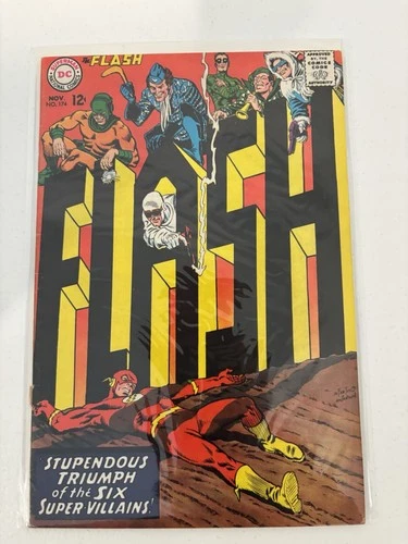 Vintage 1967 The Flash #174 DC Comic Book Silver Age Super Villains Captain Cold