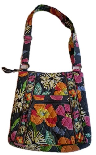Vera Bradley Jazzy Blooms Crossbody Hipster Purse - Retired Flowers - Orange