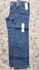 Lot of 2 Wonder Nation Girls Size 8 Straight Leg Jeans Blue Adjustable Waist
