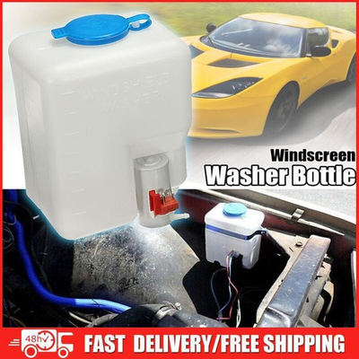 #ad Windshield Washer Bottle 12V Windscreen Washer Pump 1.5L Fluid Tank Sprayer Kit $16.66