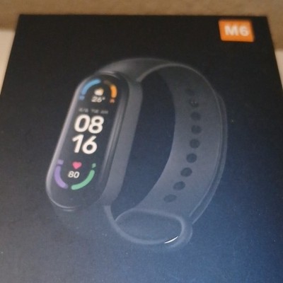 M6 Smart Band Activity Tracker, AMOLED Display, IP67 Waterproof, Bluetooth, Bla 