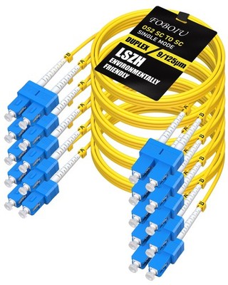 5 PCS 1m 3ft SC To SC OS2 SingleMode Duplex Fiber Patch Cable Yellow LSZH