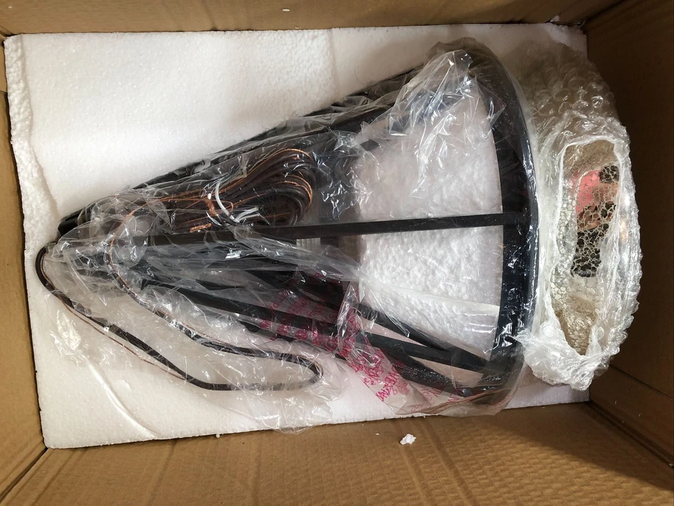 Hunter Rafner 1 Luz Colgante Hierro Natural Luz Vidrio Mercurio Pantalla 19449 Foto 2 de 3